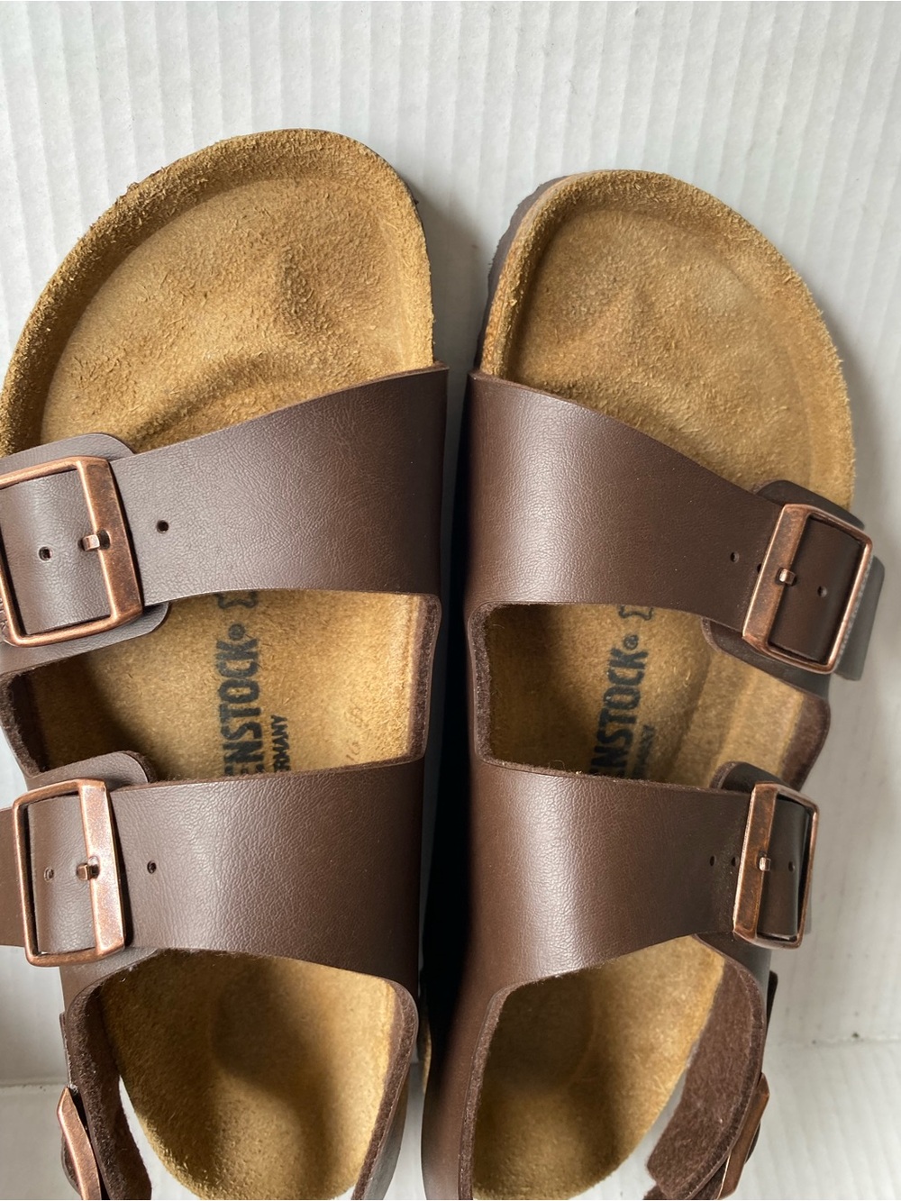 Birkenstock Milano Sandals Dark Brown Birko-Flor Slingback EU 42 / US M9 W11 - Picture 6 of 12